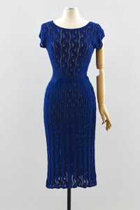 40's Pointelle Knit Dress