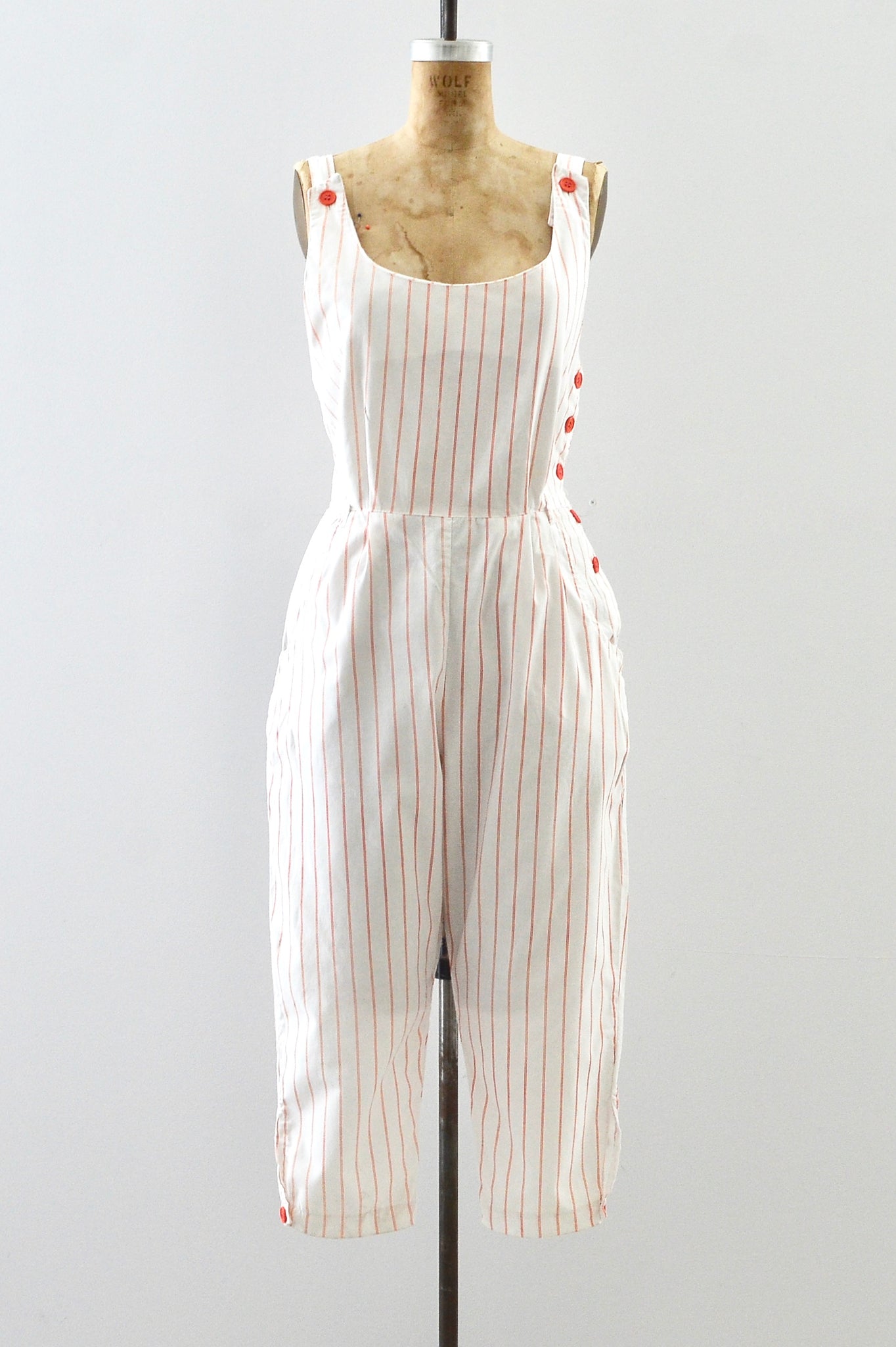 Candy Striped Jumpsuit / S