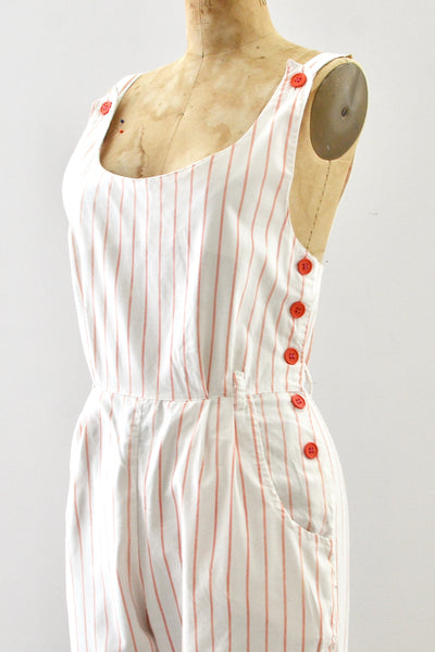 Candy Striped Jumpsuit / S