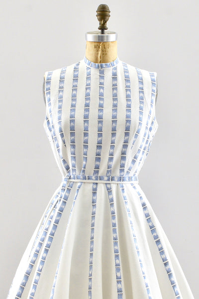 1950's 50s Bow Dress / S