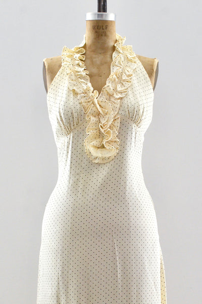 70's Buttercream Dress / S