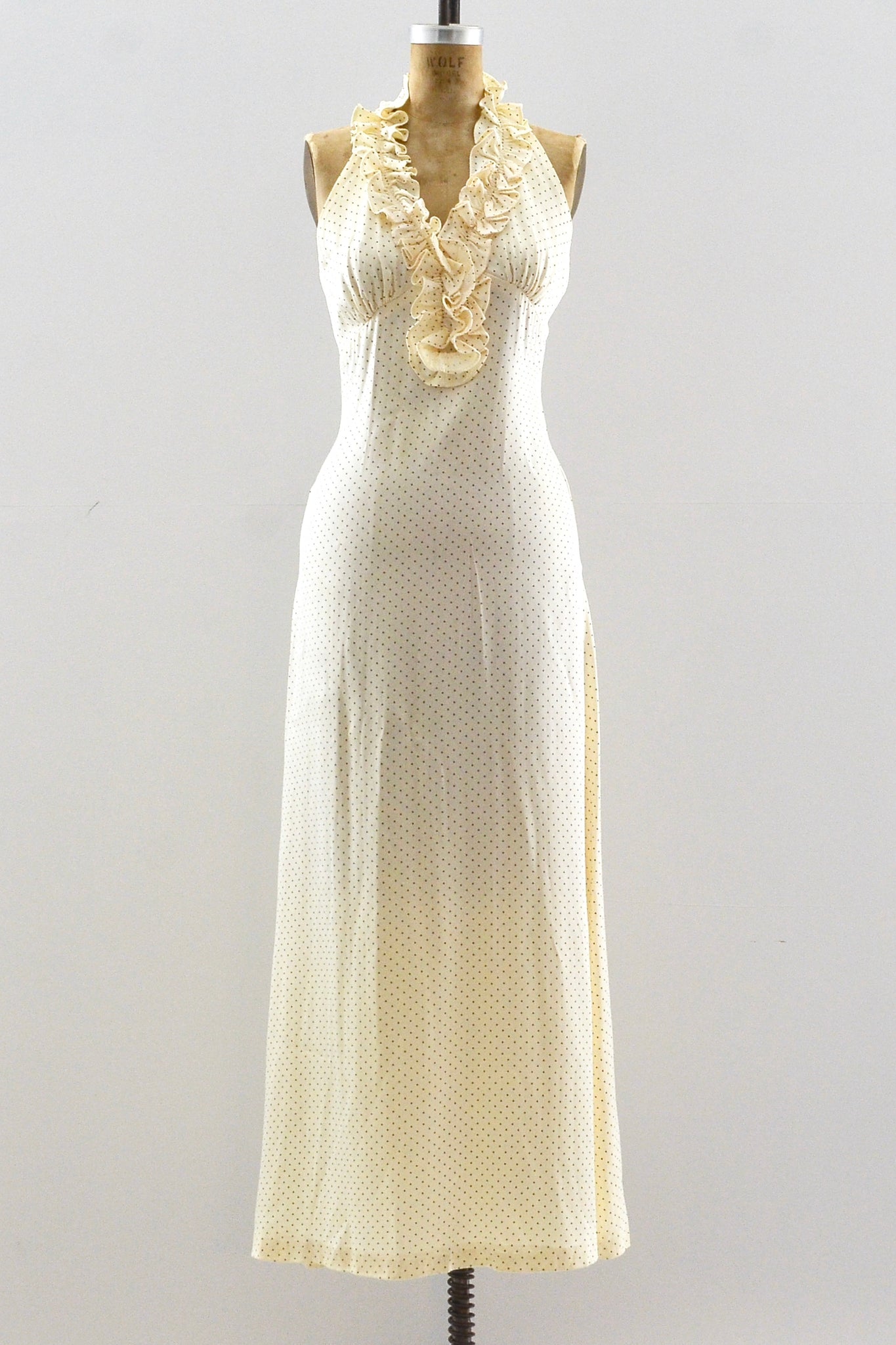 70's Buttercream Dress / S