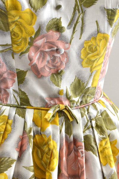 Large Rose Print Dress / XS