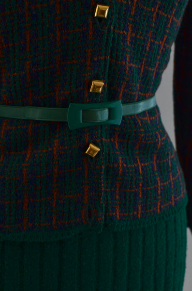 30's Green Knit Set