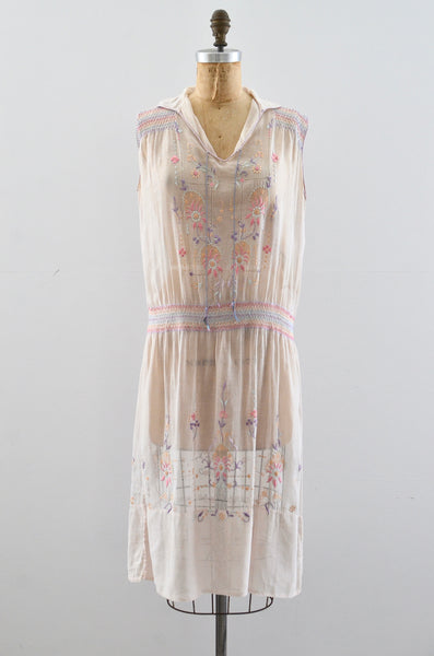 20's Pastel Hungarian Dress / XS S