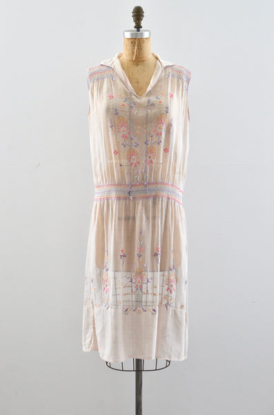 20's Pastel Hungarian Dress / XS S