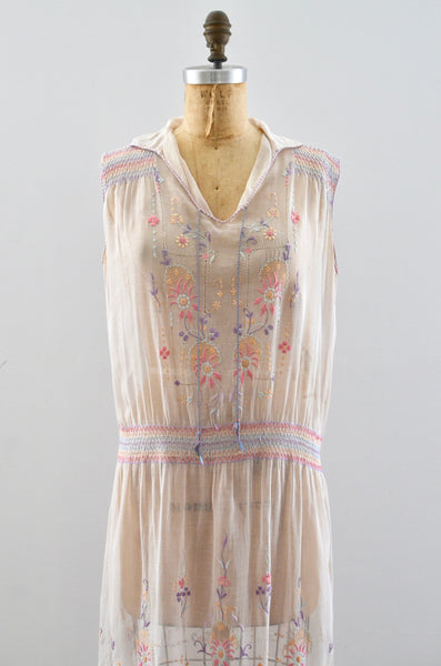 20's Pastel Hungarian Dress / XS S