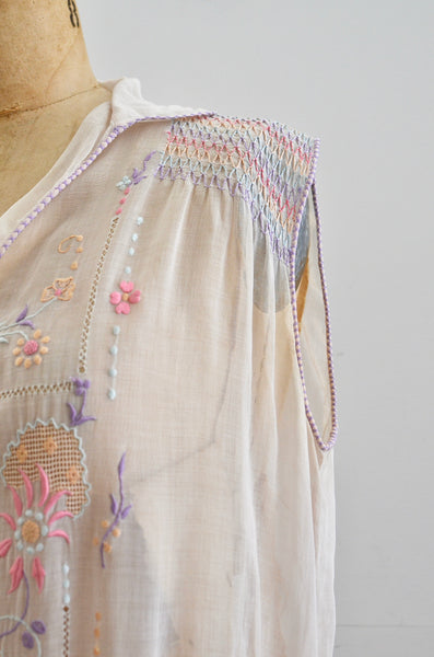 20's Pastel Hungarian Dress / XS S