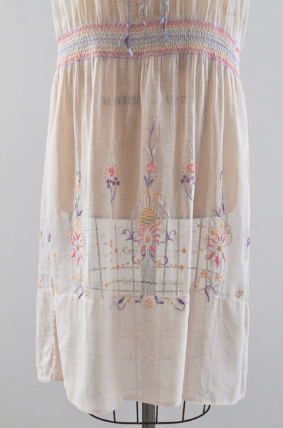 20's Pastel Hungarian Dress / XS S