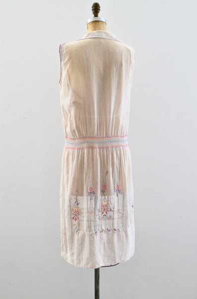 20's Pastel Hungarian Dress / XS S