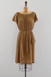 Asymmetric Micro Pleat Dress