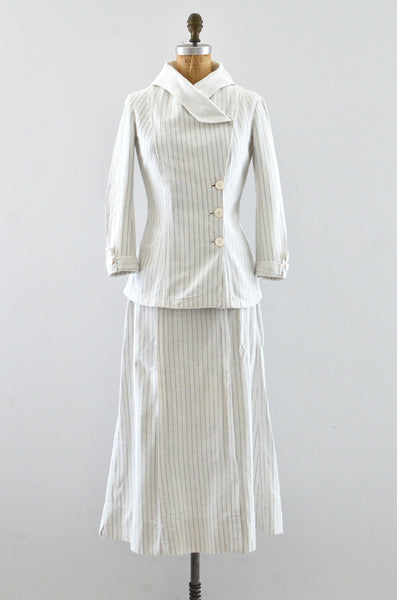 1910's Pinstripe Walking Suit