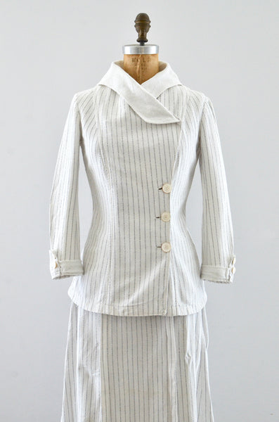 1910's Pinstripe Walking Suit