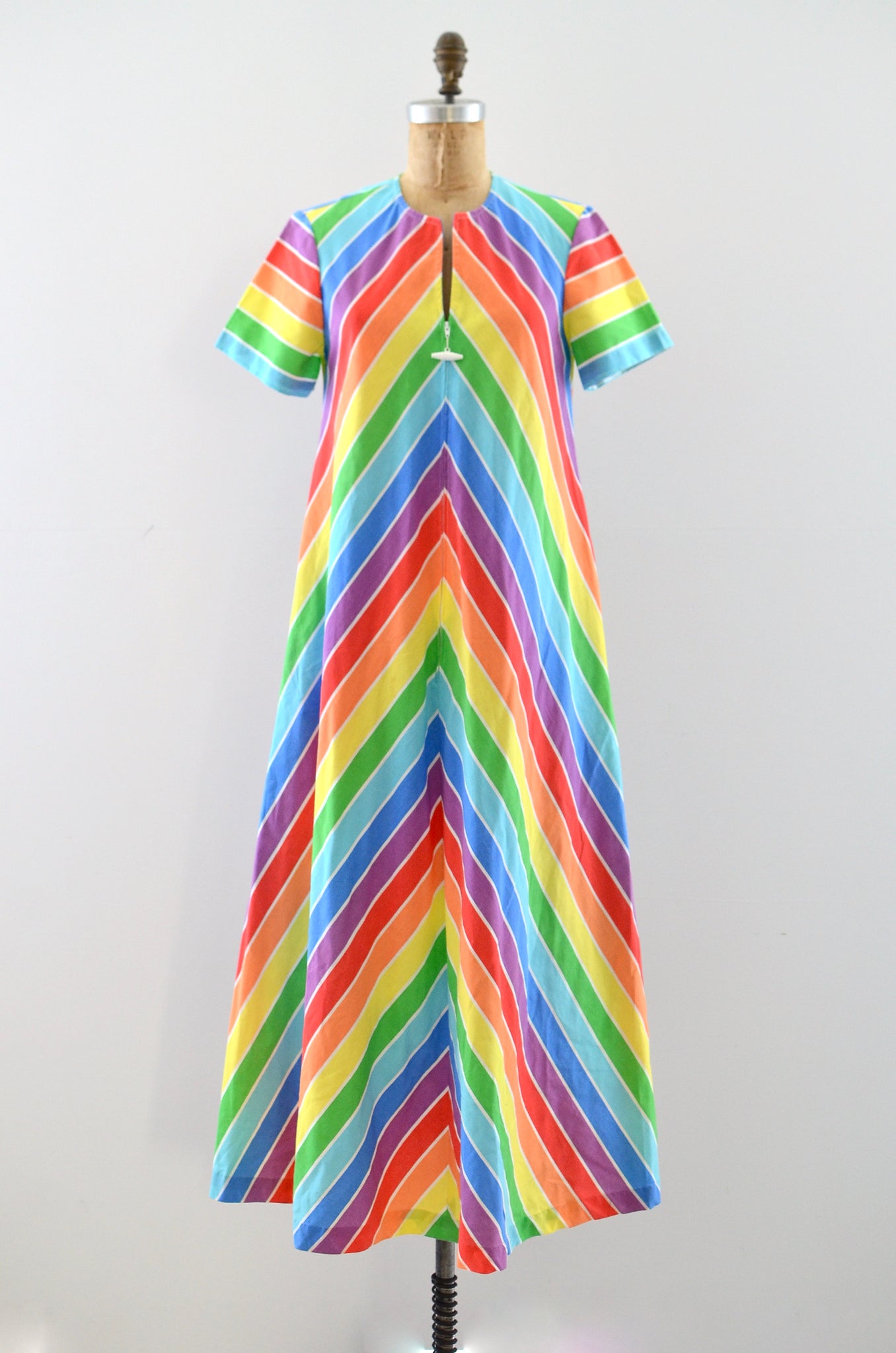 Mitered Rainbow Tent Dress