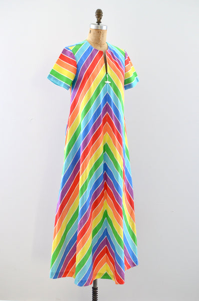Mitered Rainbow Tent Dress