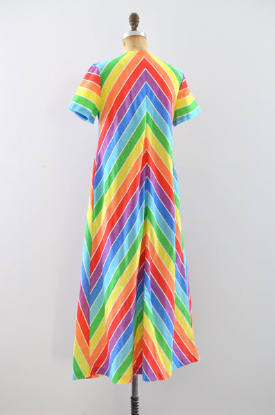 Mitered Rainbow Tent Dress