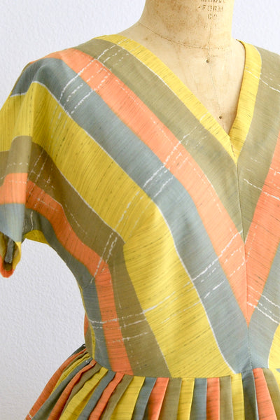 50s Chevron Dress - Pickled Vintage