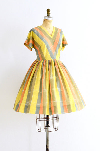 50s Chevron Dress - Pickled Vintage