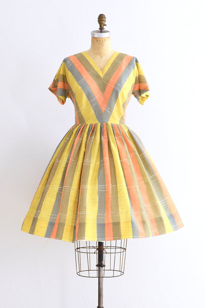 50s Chevron Dress - Pickled Vintage
