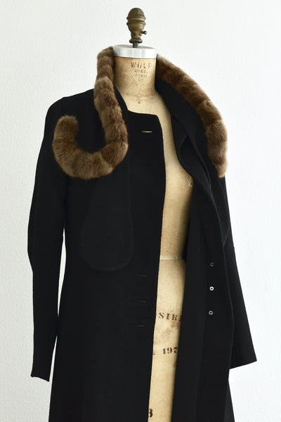 SOLD Vintage 1930s Fur Trim Coat - Pickled Vintage