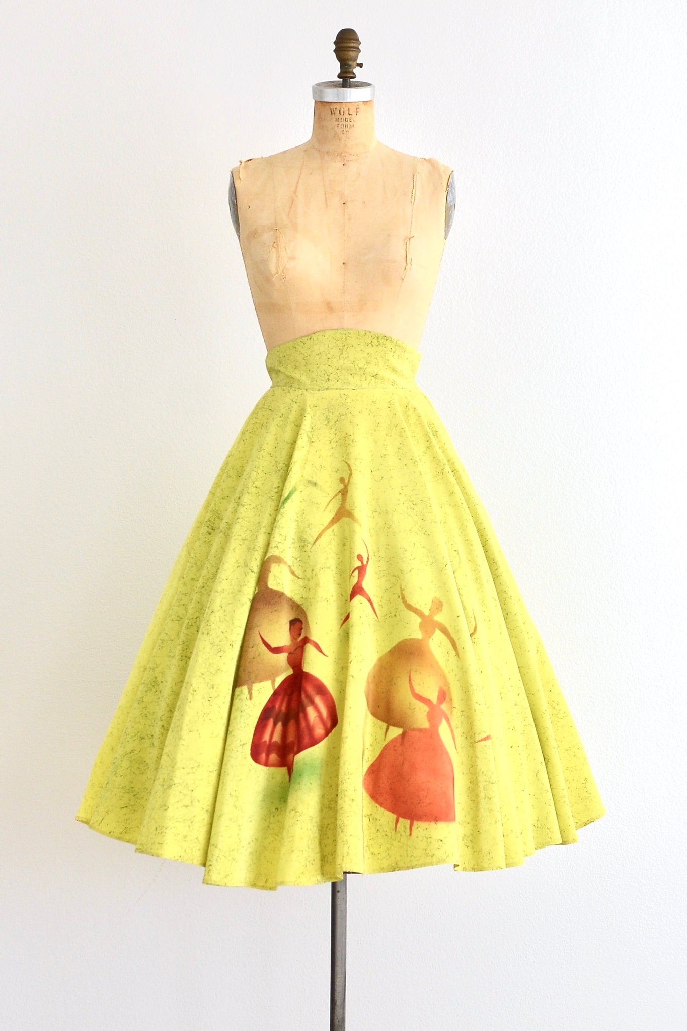 Chartreuse Skirt - Pickled Vintage