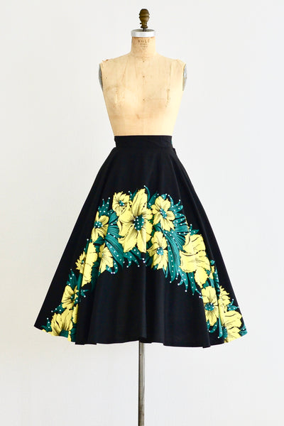 1950s Floral Skirt - Pickled Vintage