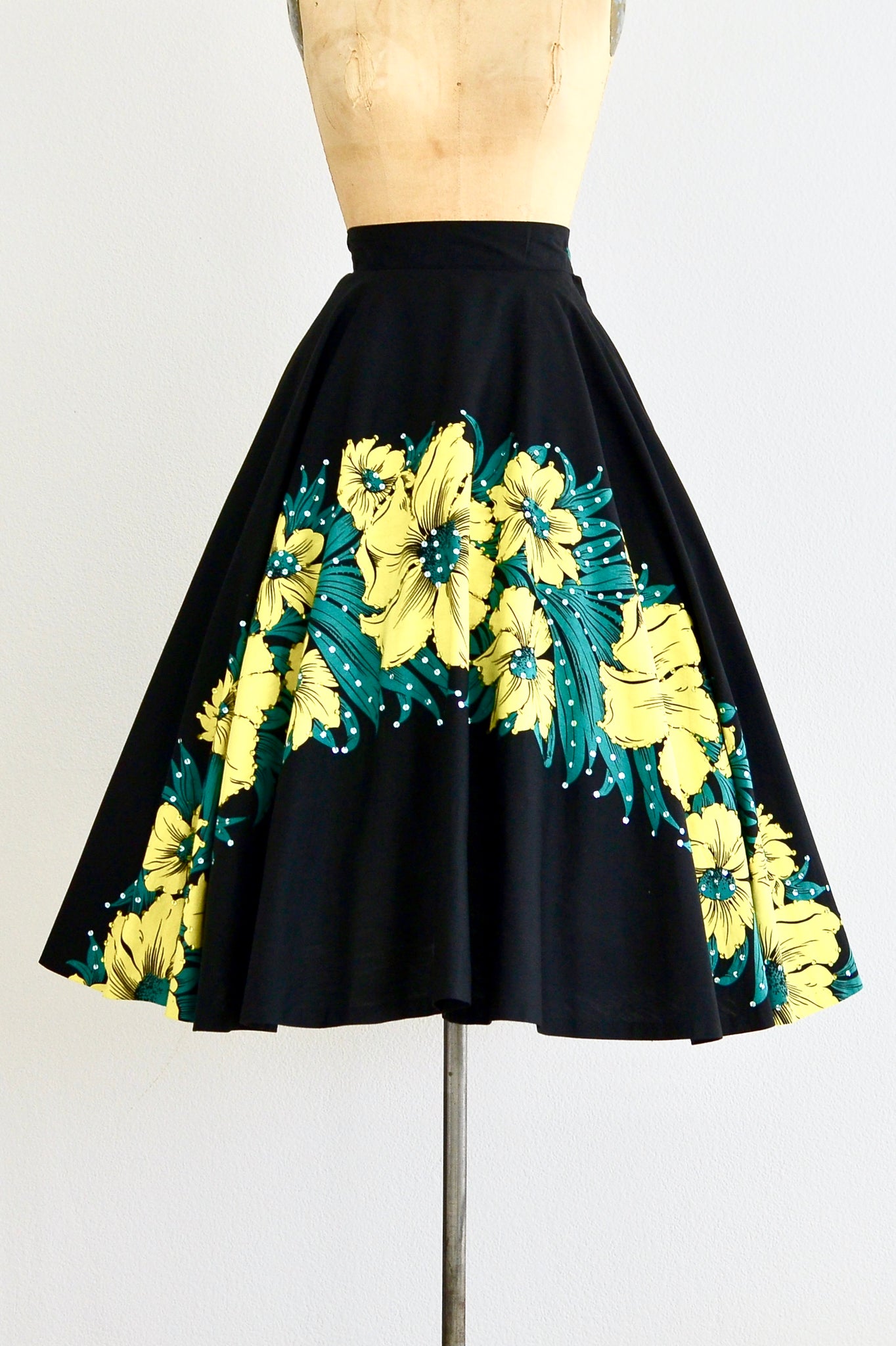 1950s Floral Skirt - Pickled Vintage