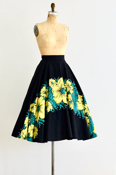 1950s Floral Skirt - Pickled Vintage