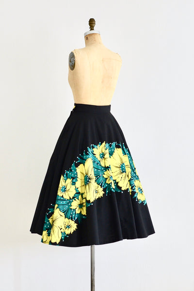 1950s Floral Skirt - Pickled Vintage