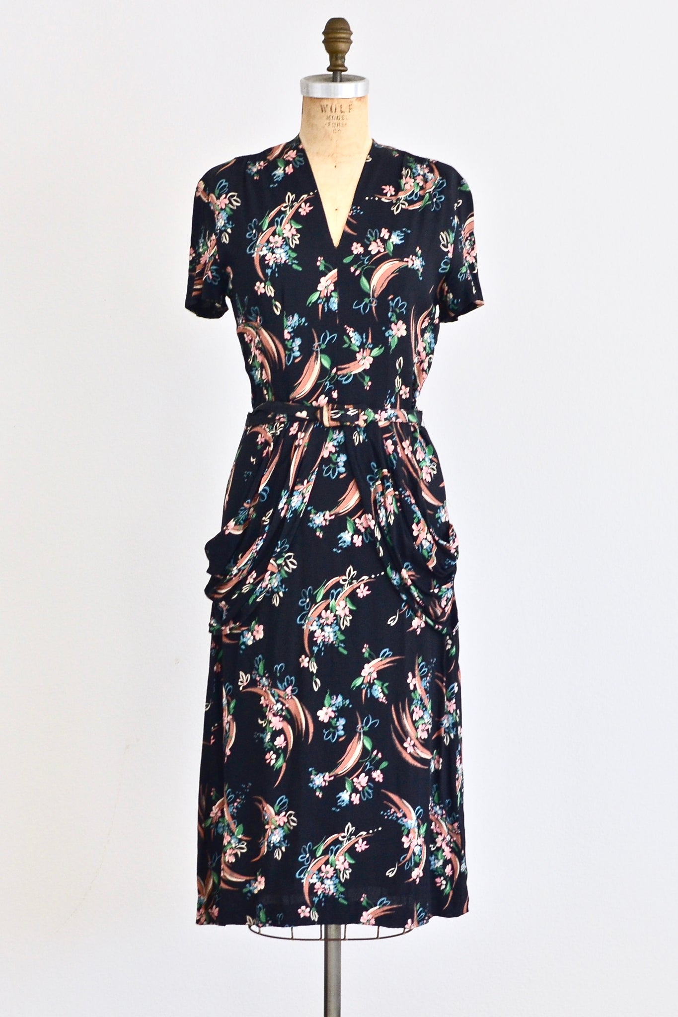 1940s Floral Dress - Pickled Vintage