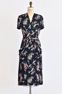 1940s Floral Dress - Pickled Vintage