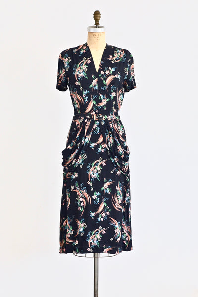 1940s Floral Dress - Pickled Vintage