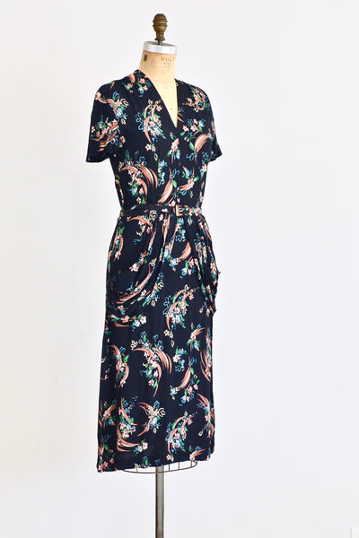 1940s Floral Dress - Pickled Vintage