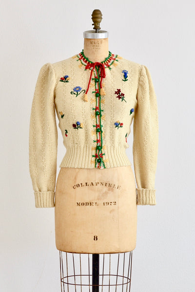 40s Folkloric Cardigan - Pickled Vintage