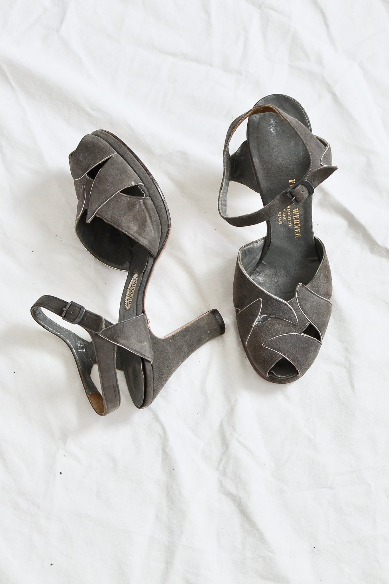 40s Cut-out Heels - Pickled Vintage