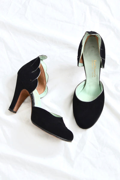 40s Winged Pumps - Pickled Vintage