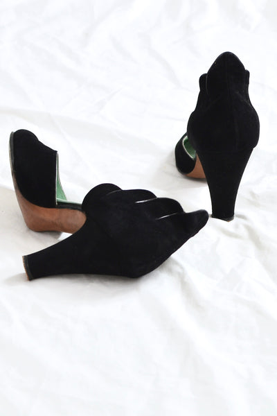 40s Winged Pumps - Pickled Vintage