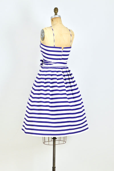 60s Nautical Halter Dress - Pickled Vintage