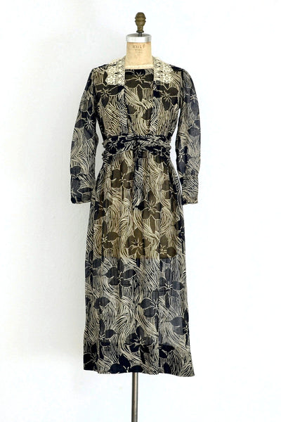 1910s Printed Dress - Pickled Vintage