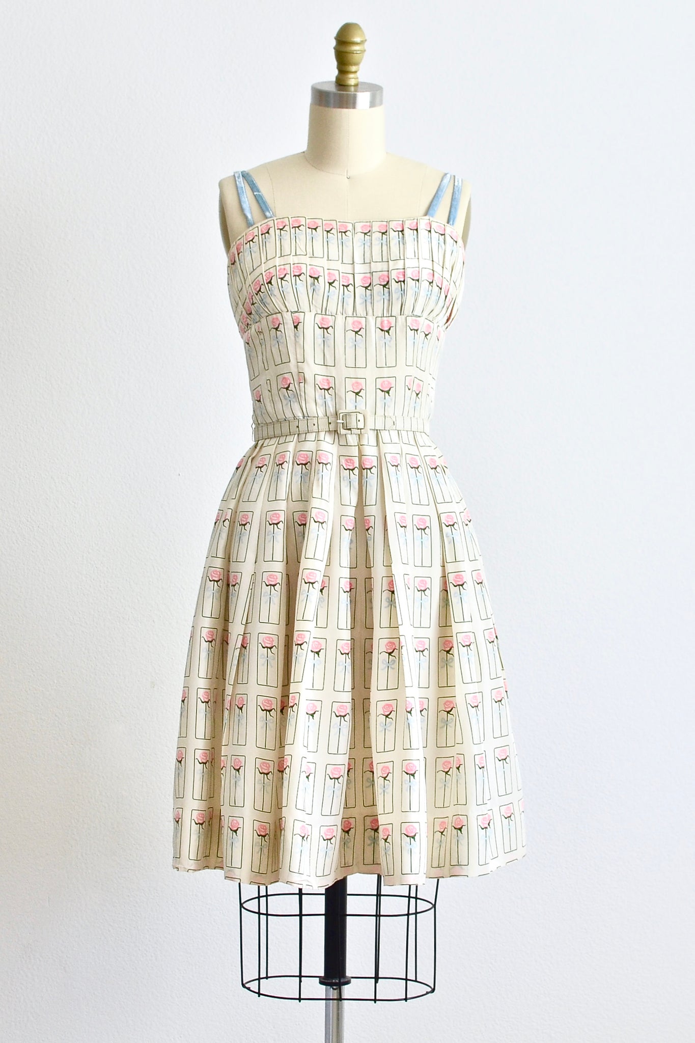 50s Rose Print Dress - Pickled Vintage