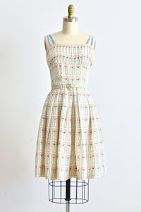 50s Rose Print Dress - Pickled Vintage