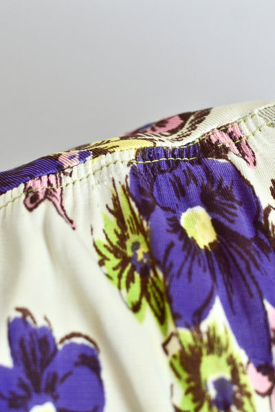 40s Rayon Jersey Dress - Pickled Vintage
