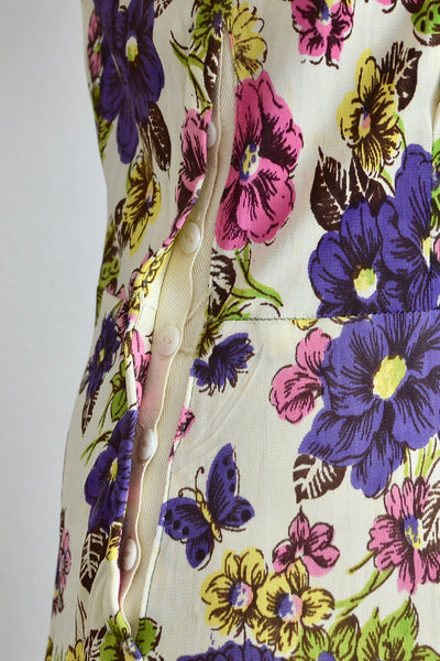 40s Rayon Jersey Dress - Pickled Vintage