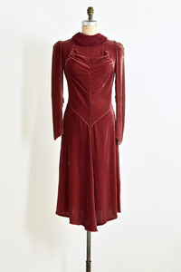 30s Berry Dress - Pickled Vintage