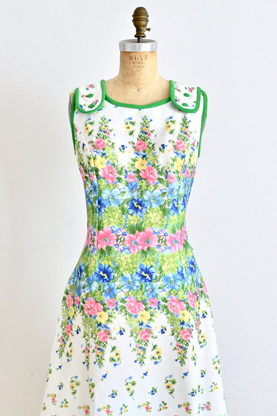 60s Floral Jumper Dress - Pickled Vintage
