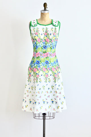 60s Floral Jumper Dress - Pickled Vintage