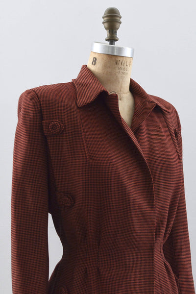 1940s Houndstooth Jacket - Pickled Vintage