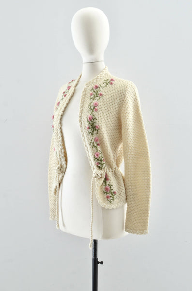 Vintage Austrian Cardigan Sweater / S M