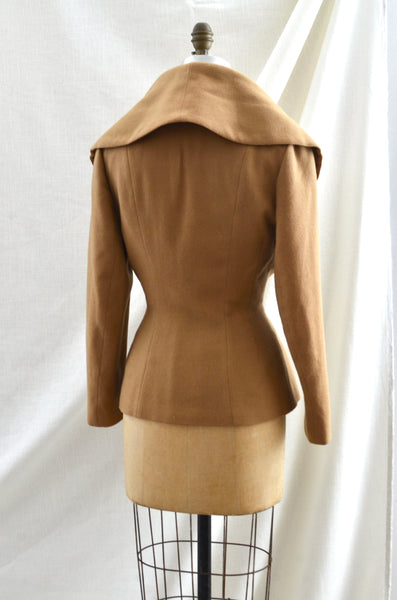 Lilli Ann Wide Collar Camel Jacket