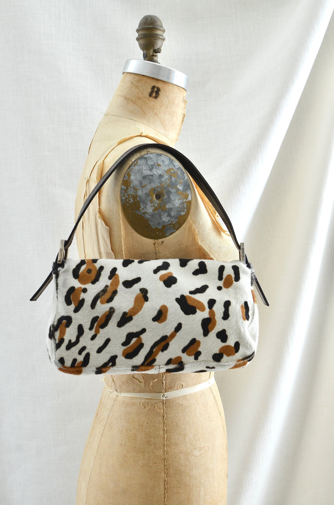 Fendi Vintage Animal Print Baguette Bag Pickled Vintage